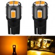 W5W oranža WY5W 12V - T10 LED 6 diožu auto spuldze. Lampa gabarita lukturiem un salonam